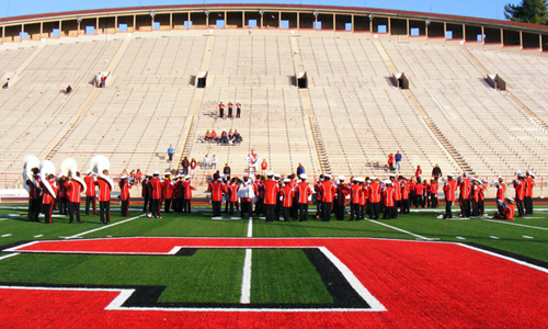 Postgame concert in front of the crescent